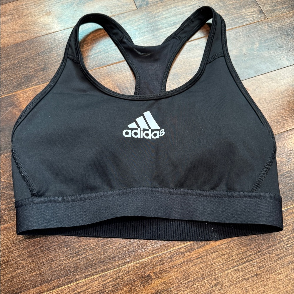 Adidas small black sports bra